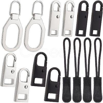 BENECREAT 50Pcs Alloy Zipper Slider FIND-BC0002-22-1