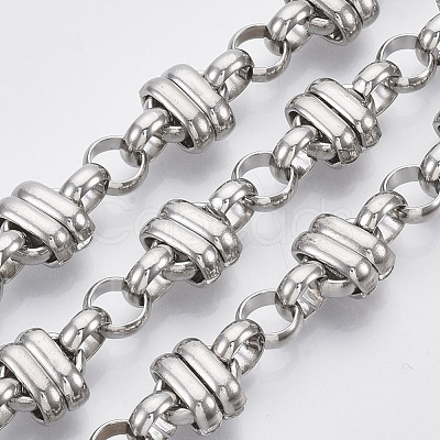 Tarnish Resistant 304 Stainless Steel Link Chains STAS-R100-37-1