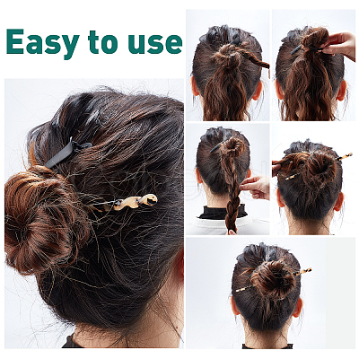 8Pcs 8 Styles Acrylic Hair Sticks OHAR-NB0001-18-1