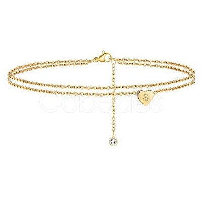 Heart Brass with Crystal Rhinestone Anklets FS-WGC43DA-10-1