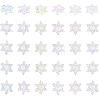 30Pcs 6 Colors Acrylic Ear Nuts FIND-HS0002-43-1