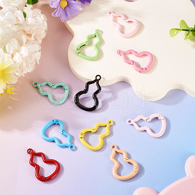 10Pcs Spray Painted Spring Gate Rings FIND-TA0008-87-1