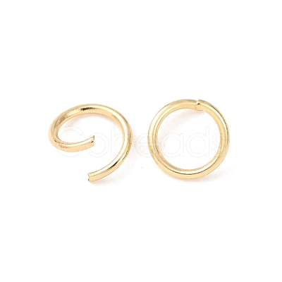 Brass Open Jump Rings KK-G604-08G-18-1