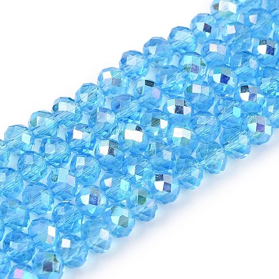 Electroplate Glass Beads Strands EGLA-A044-T3mm-L08-1