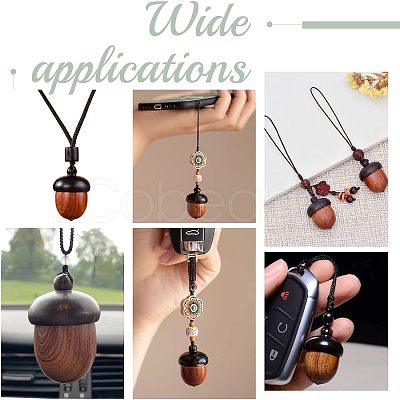 CHGCRAFT Disconnectable Ebony Wood Pendants HJEW-CA0001-17-1