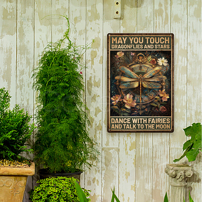 Vintage Metal Tin Sign AJEW-WH0189-559-1
