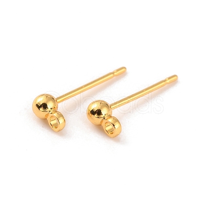 Brass Stud Earring Finding LS-KK-WH0062-19A-02-1