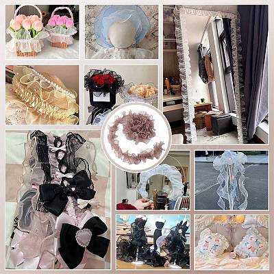 5 Yards Pleated Organza Pleated Lace Ribbon OCOR-PH0004-67B-1