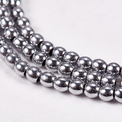 Electroplate Non-magnetic Synthetic Hematite Beads Strands G-J169A-2mm-02-1