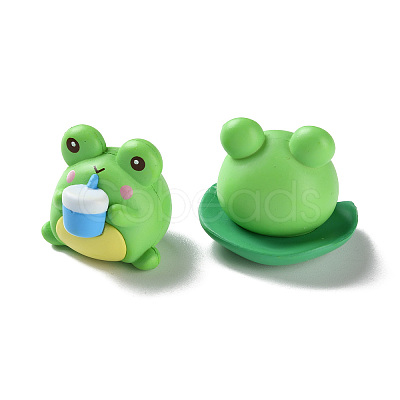 8Pcs Resin Frog Display Decoration AJEW-S037-02-1