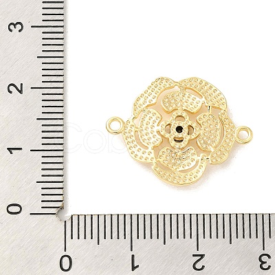 Brass Pave Glass Connector Charms KK-Z073-32G-02-1
