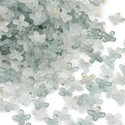 Metal Enlaced Acrylic Bead Caps LS-OACR-G044-01H-1