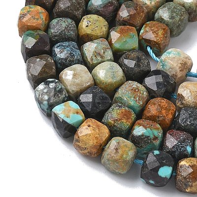 Natural Turquoise Beads Strands G-L651-D02-6x6mm-1