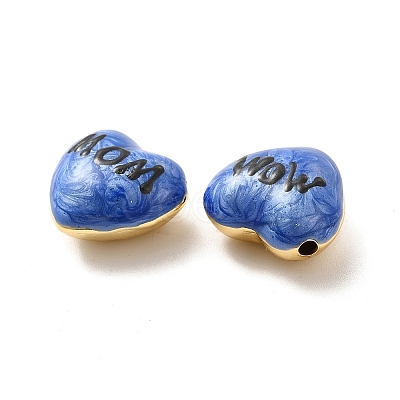 Brass Enamel Beads KK-P222-04G-04-1