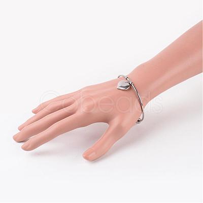 Tarnish Resistant 304 Stainless Steel Cuff Bangles BJEW-JB02389-01-1