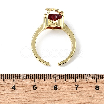 Glass Cuff Open Rings RJEW-P178-01D-G-1