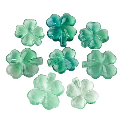 Natural Green Fluorite Clover Display Decorations PW-WG7323C-01-1