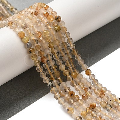 Natural Rutilated Quartz Beads Strands G-F619-10A-1