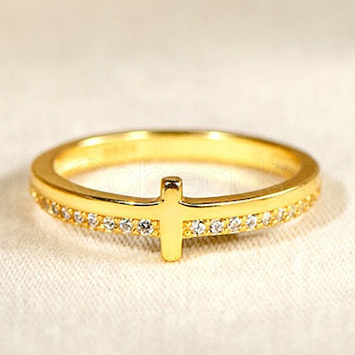 Alloy Rhinestone Plain Band Rings PW-WGCCD43-02-1