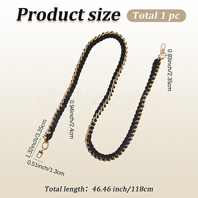Acrylic Cable Chain & Polyester Braided Cord Bag Straps FIND-WH20033-020KCG-B-1