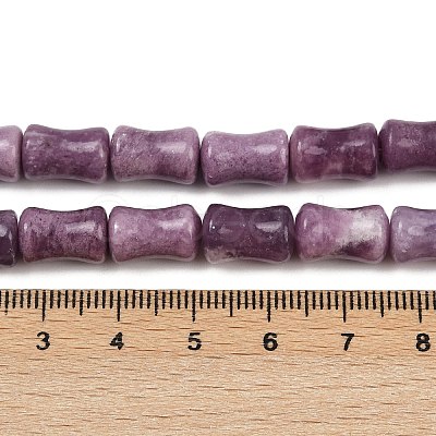 Natural Lepidolite/Purple Mica Stone Beads Strands G-F792-B01-1