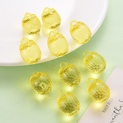 Autumn Theme Transparent Acrylic Pendants TACR-T024-04B-916-1