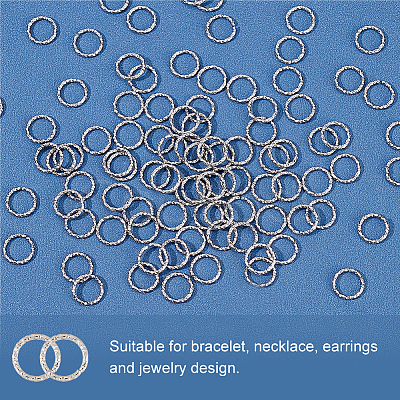 300Pcs 304 Stainless Steel Open Jump Rings STAS-DC0011-97-1
