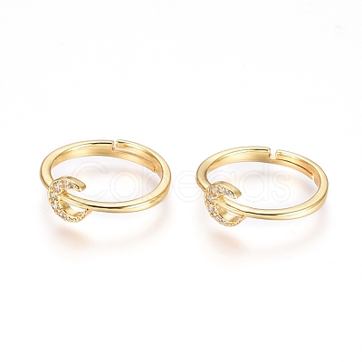 Adjustable Brass Finger Rings X-RJEW-G096-33G-1