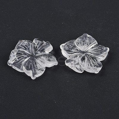 Natural Quartz Crystal Carved Pendants G-B097-01A-15-1