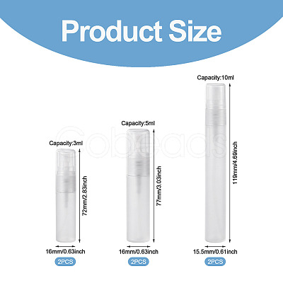 6Pcs 3 Styles PP Plastic Perfume Spray Bottles MRMJ-TADJ0001-002-1