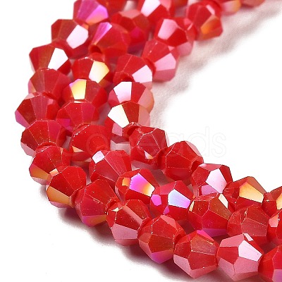 Opaque Solid Color Electroplate Glass Beads Strands X1-GLAA-F029-P4mm-A02-1