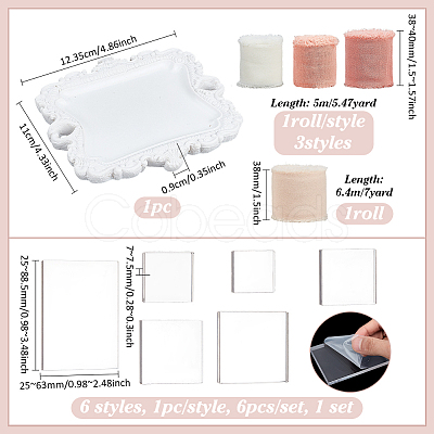 1Pcs Vintage Resin Display Trays for Jewelry AJEW-PH0008-31-1