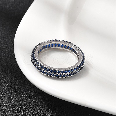 Brass Micro Pave Cubic Zirconia Finger Rings RJEW-P166-10P-1