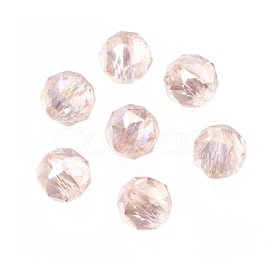 Electroplate Transparent Round Glass Beads GL-CBA6A73-AB08-1