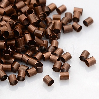 Brass Crimp Beads X-KK-L017-R-NF-1