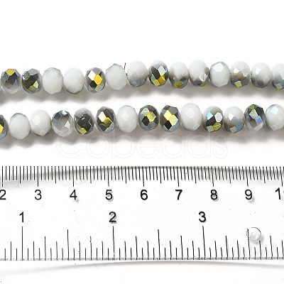 Electroplate Glass Faceted Rondelle Beads Strands EGLA-D020-8x5mm-M3-1
