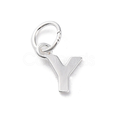 925 Sterling Silver Letter Charms STER-C012-01S-Y-1