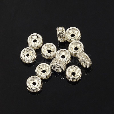 Brass Crystal Rhinestone Spacer Beads X-RSB035-B01-1