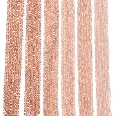 Electroplate Glass Beads Strands EGLA-A044-T6mm-B21-1