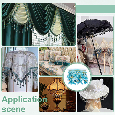 6 Yards Curtain Plastic Beaded Fringe Trim OCOR-PH0007-64A-1