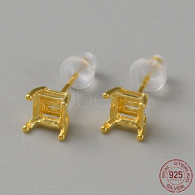 925 Sterling Silver Stud Earring Findings FIND-WH0148-088B-G-1