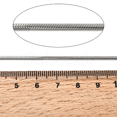 304 Stainless Steel Square Snake Chains STAS-L306-06B-P-1