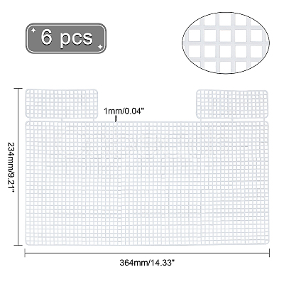 Resin Mesh Canvas Bag Sheets DIY-WH0260-18-1