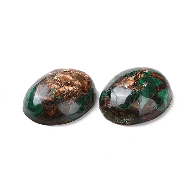 Natural Malachite Cabochons G-E464-42V-1