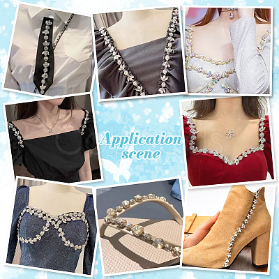 1 Yard Glass Rhinestone Chains DIY-WH0061-027G-1