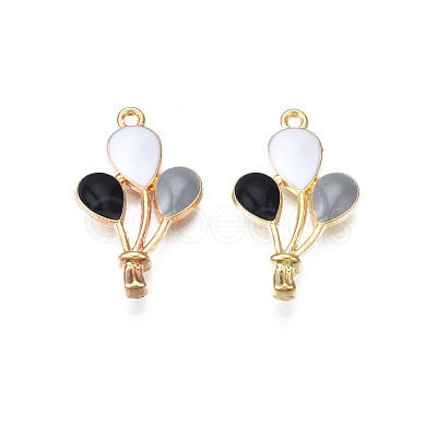 Rack Plating Alloy Enamel Pendants ENAM-N055-089A-1