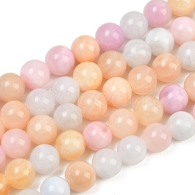 Natural Green Jade Beads Strands G-G757-03-10mm-1