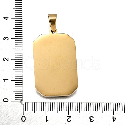 Tarot 304 Stainless Steel Enamel Pendants STAS-M119-09F-G-1