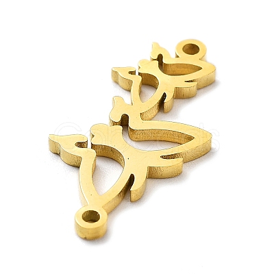 304 Stainless Steel Connector Charms STAS-D036-03B-G-1