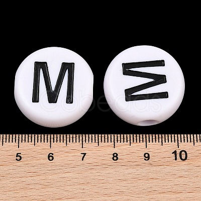 Opaque White Acrylic European Beads AC-CBA3BDD-01M-1